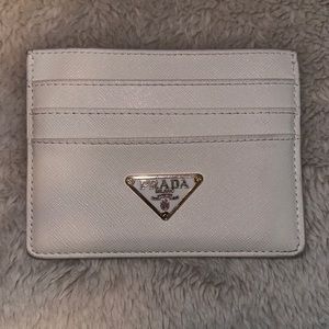 Leather Prada Card Holder